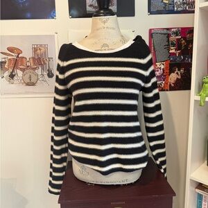 Striped Black and White Women's Sweater
